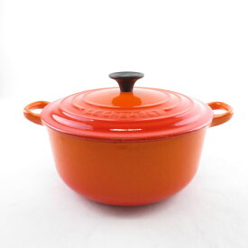 美品 Le Creuset ルクルーゼ ココットロンド 20 両手鍋 ホーロー 料理 調理 SY7769T 【中古】