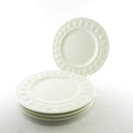 WEDGWOOD ウェッジウッド フェスティビティアイボリー 大皿 4枚 27cmプレートセット ディナー 白 SU6123B3 【中古】