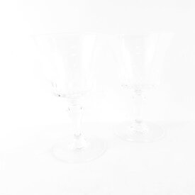 美品 Baccarat バカラ パルメ ワイングラス 2客 クリスタル ペア H14 SU6259X 【中古】
