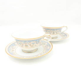 美品 Noritake ノリタケ POLONAISE ポロネーズ ティーカップ＆ソーサー 2客 ペア SY9085C 【中古】