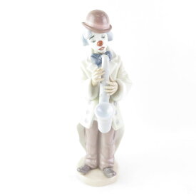 難有 LLADRO リヤドロ 5471 サックス SAD SAX CLOWN サキソフォン 少年ピエロ フィギュリン 陶磁器 楽器 置物 陶器人形 西洋 オブジェ SU5573B2 【中古】