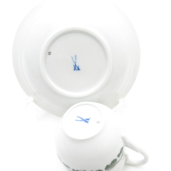 楽天市場】美品 MEISSEN マイセン ワインリーフ モカカップ＆ソーサー 