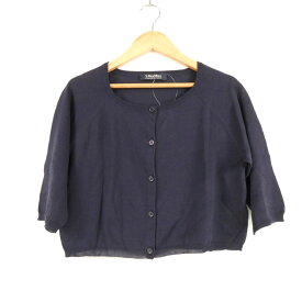 美品 Smaxmara エスマックスマーラ ボレロ S 綿100％ 五分袖 カーディガン ショート丈 レディース AO2917A18 【中古】