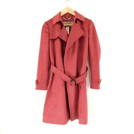 美品 BURBERRY バーバリー ラップコート 38 カシミヤ100％ ロング丈 レディース AY6923W1 【中古】