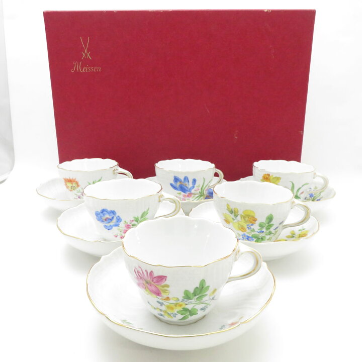 楽天市場】美品 MEISSEN マイセン ベーシックフラワー 二つ花 コーヒー  
