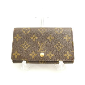 LOUIS VUITTON ルイヴィトン M61736 モノグラム ポルトフォイユ トレゾール 二つ折り財布 レザー 小銭入れ L字ファスナーウォレット 2つ折 AU3432 【中古】