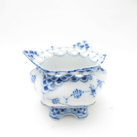 未使用 ROYAL COPENHAGEN ロイヤルコペンハーゲン ブルーフルーテッド フルレース シュガーポット 砂糖入れ 北欧 SO3732C1 【中古】