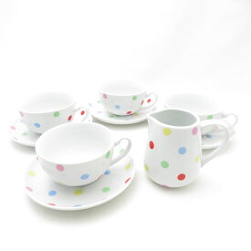 Cath Kidston キャスキッドソン カップ＆ソーサー クリーマー 5点 セット スープ SM4901T2 【中古】