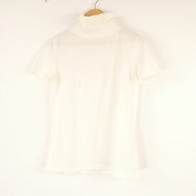 美品 Smaxmara エスマックスマーラ ニットトップス S コットン100％ 半袖 タートルネック カットソー レディース AM7623A19 【中古】