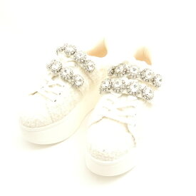 未使用 michell Macaron ミシェルマカロン スニーカー S ボア ローカット 厚底 ビジュ レディース AD1515 【中古】