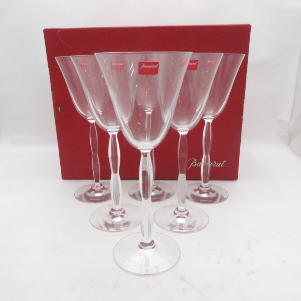 未使用 Baccarat バカラ オンド ワイングラス 6客 セット H22cm 廃盤 SO4616R1 【中古】