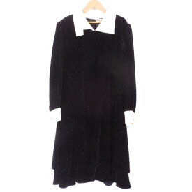 HANAE MORI ハナエモリ ワンピース 1点 ブラック ポリエステル100％ バイカラー レディース AM3792A45 【中古】