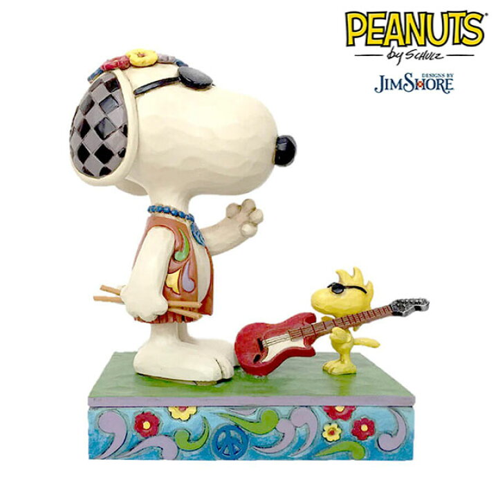 楽天市場 スヌーピー ウッドストック コンサート Peanuts Jim Shore ピーナッツ ジムショア Snoopy フィギュア 置物 彫像 木彫り風 インテリア ギフト プレゼント チャーリー ブラウン ギター バンド 音楽enesco社認定 日本正規総代理店 Renaissance Gift