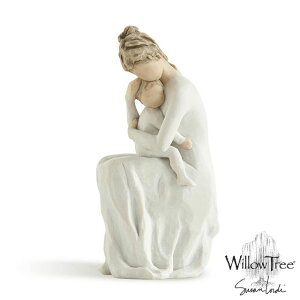 フォー オールウェイズ【Willow Tree ウィローツリー】 置物 彫像 フィギュア オブジェ 癒し 贈り物 インテリア メモリアル 感謝 ありがとう 誕生日 木彫り風 木 親子 家族 赤ちゃん 母 出産祝い