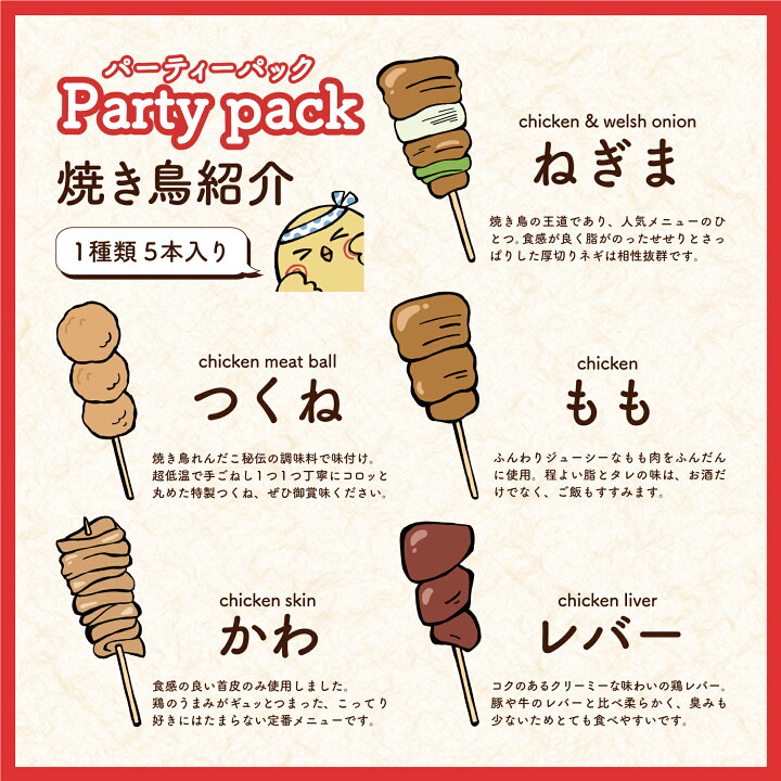 楽天市場】【パーティーパック】調理済み焼き鳥 25本セット タレ味付き 