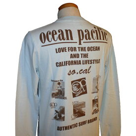 OCEAN PACIFIC（オーシャンパシフィック）_メンズ_長袖Tシャツ【水色(SAX)】_511072