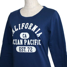 OCEAN PACIFIC（オーシャンパシフィック）_レディース_長袖Tシャツ【ネイビー(NV)】_555091