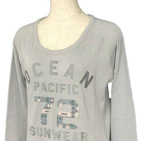 OCEAN PACIFIC（オーシャンパシフィック）_レディース_ラグラン長袖Tシャツ【グレー(MGS)】_555073-1