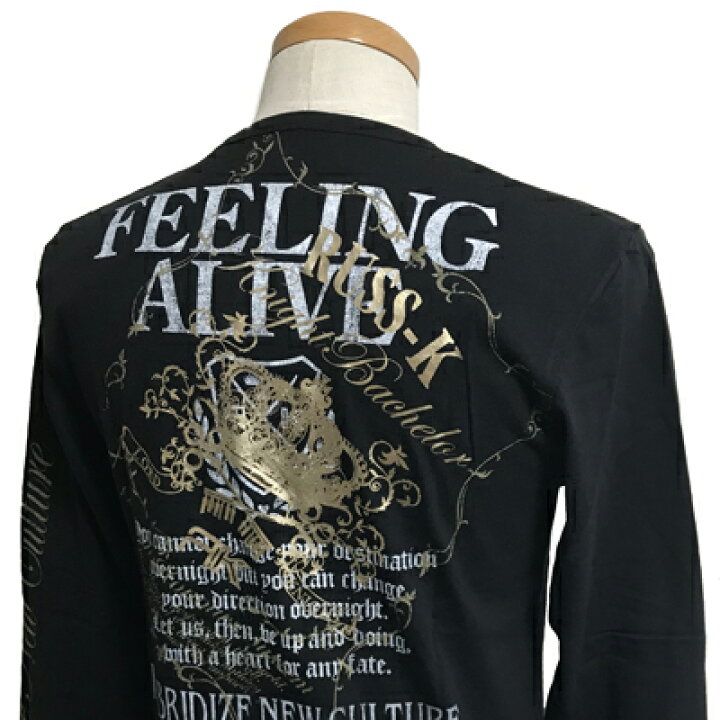 RUSS-K ラスケー メンズ 長袖 シャツ ブラック 09 311338301 RENEBA SHOP