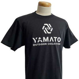YAMATO OUTDOOR COLLECTION_フロント_ロゴ_半袖Tシャツ（男女兼用）【ブラック(002)】_YOC002