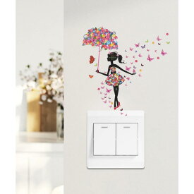 ウォールステッカー シール 女の子 花 花柄 子供部屋 ステッカー スイッチ 韓国 ハート オシャレ 小さめ 韓国インテリア 可愛い カフェ インテリア 壁シール