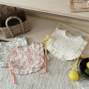 ベビー服 スタイ よだれかけ ベビースタイ フリル 綿100% 柔らかい 赤ちゃん 前掛け ギフト 出産祝い プレゼント