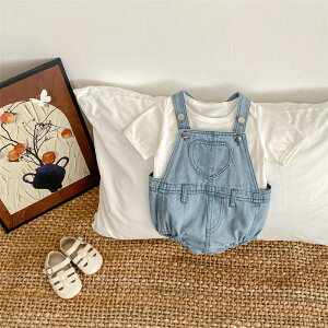 【 子供服 2点で15%OFF】 ベビー服 ロンパース サロペット 韓国子供服 可愛い 人気 赤ちゃん デニム 66cm 73cm 80cm 90cm オールインワン カジュアル ボトムス 女の子 男の子