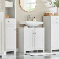 SoBuy 洗面台 洗面化粧台 洗面台下収納 幅60*奥行30*高さ60cm 洗面台 収納 キャビネット 洗面所 収納 (BZ…