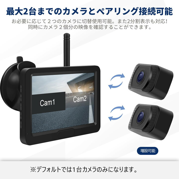 楽天市場】Tonowu バックカメラモニターセット ワイヤレスバックカメラ 