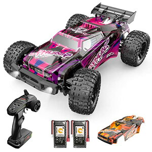 DEERC ラジコンカー オフロード 大人向け こども向け 4WD 1/10 45km/h ブラシレスモーター 大型 操作時間40分 四輪駆動 子供 高速 バッテリー2個 RCカー リモコンカー 2.4Ghz レーシング 耐久性 乗り越