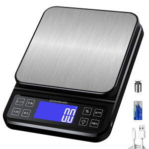 DIHAKARI��^ �L�b�`���X�P�[�� 5kg �v�ʊ� 0.1g�P��% �p�[�Z���e�[�W�@�\ �f�W�^���͂��� ���܈��� �d�q�� �z�[���h�@�\ TYPE-C�[�d �\�ʖh�� �N�b�L���O�X�P�[�� �p�� ���َq��� DH-406