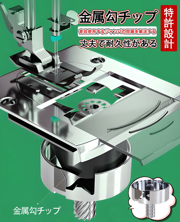 楽天市場】JUNHOTAI 電動ミシン 単針・二本針兼用 ミシン 