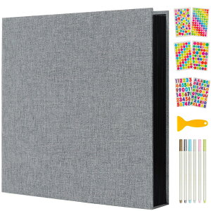 AIOR アルバム フォトアルバム 貼るタイプ 黒台紙 写真アルバム フリーアルバム 手作りアルバム フォトブック 粘着式 ファイル 集合写真用 20枚/40ページ 大容量 DIY可能 記念日 結婚式 誕生日