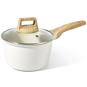 GiPP 片手鍋 18cm 蓋付き IH対応 セラミック ミルクパン 焦げ付かない PFOA PFOSフリー お手入れ簡単【600日保証】ホワイト