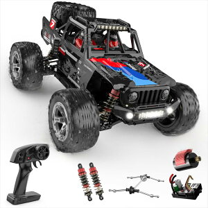 DEERC ���W�R�� �I�t���[�h ���W�R���J�[ ��l���� ���� �������W�R���J�[ �� rc car �����R���J�[ ����55km/h ��^ 1/10�X�P�[�� �u���V���X���[�^�[ 3S�o�b�e���[ �h�U �l�֋쓮 �[�d�� �q�� �j��