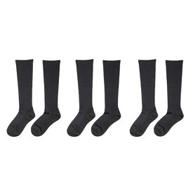 【最大20%OFFクーポン！2/10限定】Dr.Scholl ロング丈 引き締め 美脚ハイソックス 3足組 32cm丈 靴下 レディース 黒 ドクターショール 22-25cm 膝下 無地 大きいサイズ 破れにくい フットケア 土踏まずサポート 消臭 抗菌 防臭 スクールソックス 社会人 就活 学生 くつし