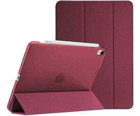 ProCase iPad Air5 (2022) / Air4 (2020) ケース 軽量 スタンド 三つ折り フォリオ保護ケース 半透明バックカバー Apple Pencil 2対応