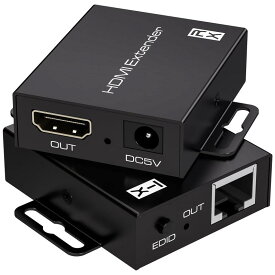 HDMIエクステンダー CAT6 CAT7 イーサネットからHDMIへのコンバーター LAN延長 POCサポート