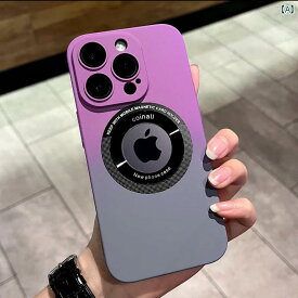 iPhoneケース スマホケース スマホカバー グラデーション 磁気 吸引 露 ラベル スマートフォン ケース Apple 14 保護 カバー iPhone 13 promax マット 薄型 12 pro レンズ フィルム 付き ip 11 シンプル スタイル