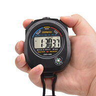 ストップウォッチ スポーツ デジタルタイマー 高精度 計時用タイマー 大画面 見やすい 防雨タイプ ラップ…