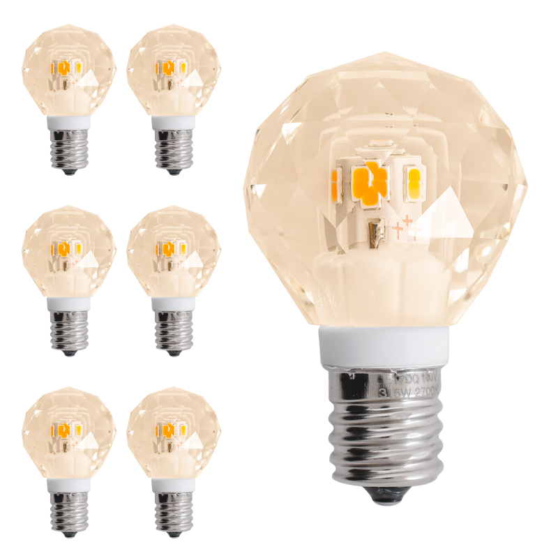 【楽天市場】6個セット LEDシャンデリア電球 E17 クリスタル型 