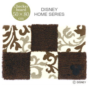X~mG fBYj[ ~bL[ `FbJ[{[h }bg uE 50cm×80cm DMM-4027 Y h_j ~߉H MICKEY/Checker board MAT@փ}bg LN^[ ObY y[J[ sz