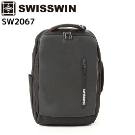 swisswin リュックサック メンズ ブラック リュック PC収納 大容量 撥水加工 通学 通勤 バッグ おしゃれ カジュアル ビジネス 旅行 アウトドア 出張 登山 スイスウィン プレゼント 父の日
