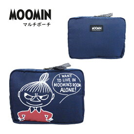 ムーミン MOOMIN マルチポーチ ポーチ ネイビー レディース 6ポケット 化粧ポーチ コスメポーチ 小物入れ 文具 トラベル 旅行 かわいい キャラクター グッズ