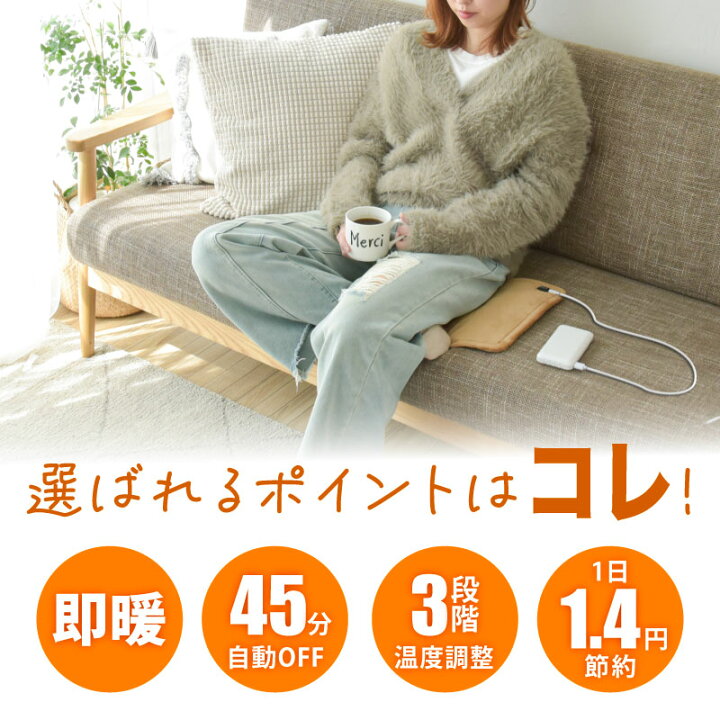 楽天市場】【10％OFFクーポンで2880円】ホットマット 一人用 足元 43 