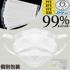 2個セット 不織布マスク 50枚×2 個包装 オメガ立体プリーツ 不織布マスク マスク工業会正会員 日本カケン認証あり PFE・BFE・VFE・花粉99%カット 大人用 柔らか平ひも 3層 プリーツ式 使い捨て 不織布 ますく 普通サイズ ウイルス飛沫 花粉症対策 PM2.5対応