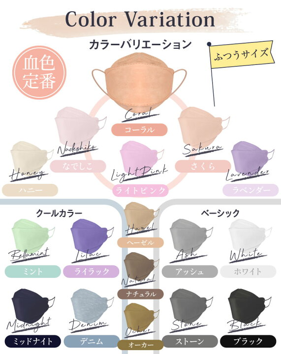 楽天市場 血色マスク Kf94同型 マスク工業会正会員 日本カケン認証 Jis規格 3dマスク 立体マスク 1枚 血色カラー 不織布マスク カラー 使い捨てマスク 4層構造 小顔 口紅がつきにくい メガネ 曇らない 韓国マスク 通気性快適 カラーマスク オシャレ 快適くらし館