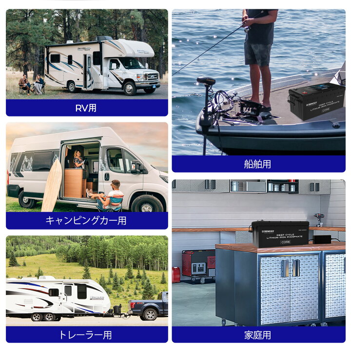 楽天市場】RENOGY 12V 200Ah リン酸鉄リチウムイオンバッテリー 軽量 