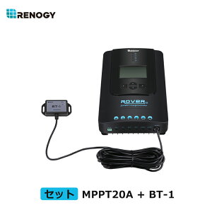 RENOGY 20A MPPT �`���[�W�R���g���[���[ BT-1���W���[�� 12V/24V�V�X�e�� �\�[���[�[�d �R���g���[���[ DC HOME�Ή��\ �������Ď� ���[���Ή� ���m�W�[
