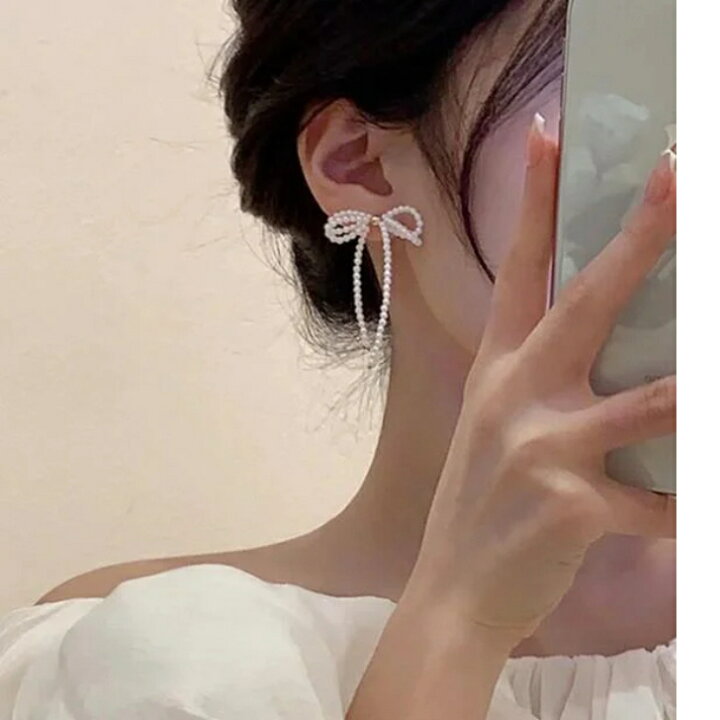 楽天市場】送料無料 ピアス 韓国 INS風 リボンピアス超人気☆ピアス 